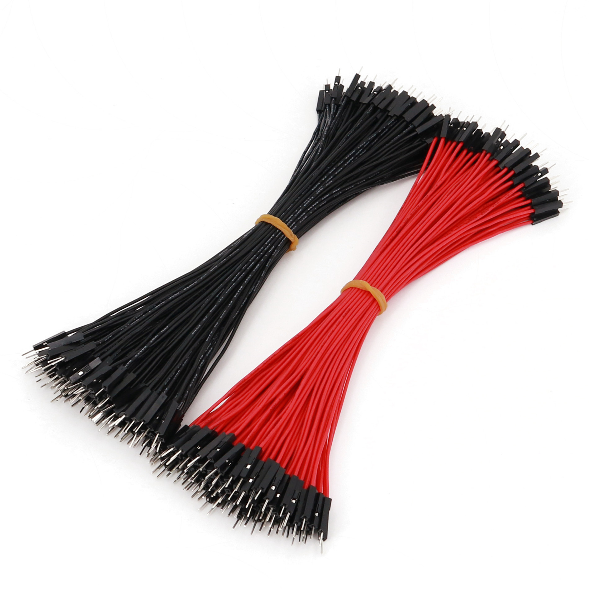 Arduino Diy Electronics - 200 peças vermelho preto 1pin 20cm