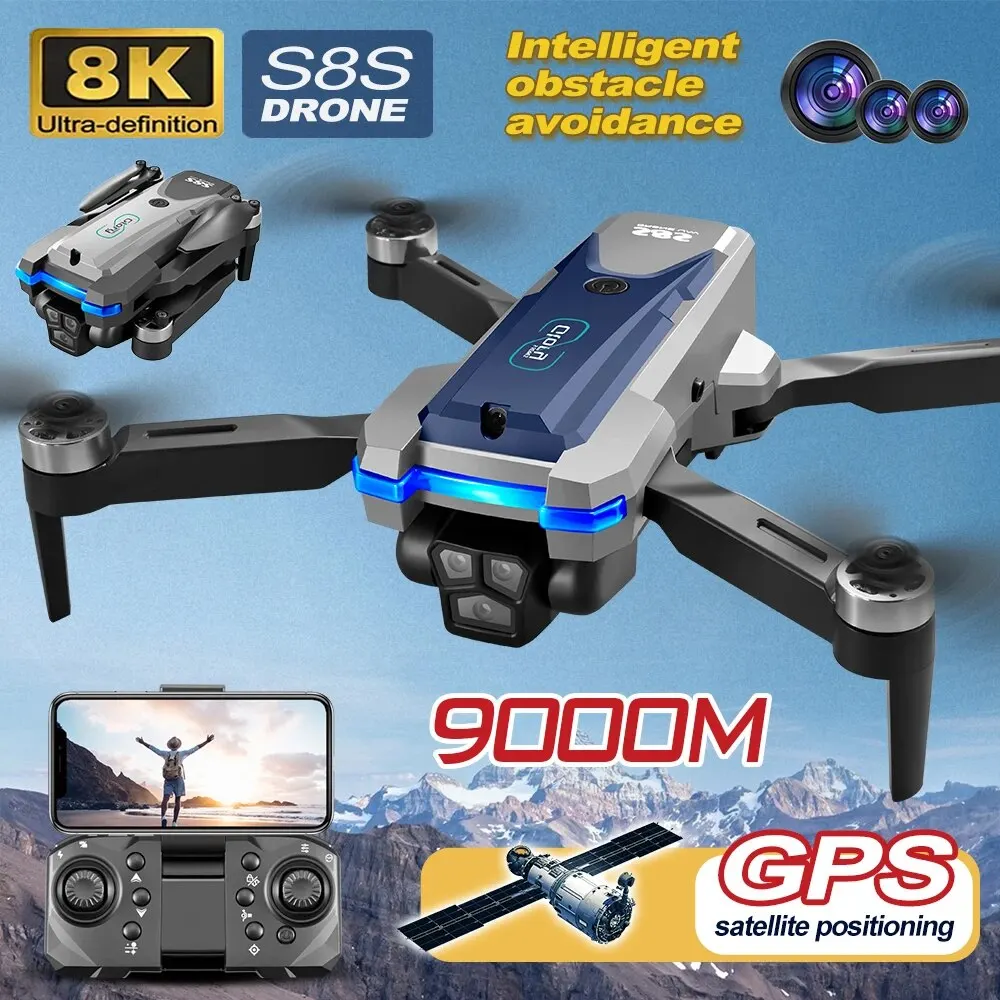 Diy Drone Electronics - Dobrável RC S8S GPS Drone, 5G
