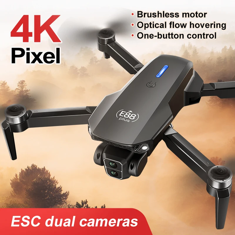 Novo drone quadricóptero E88 P - Diy Drone Electronics avaliação e preço