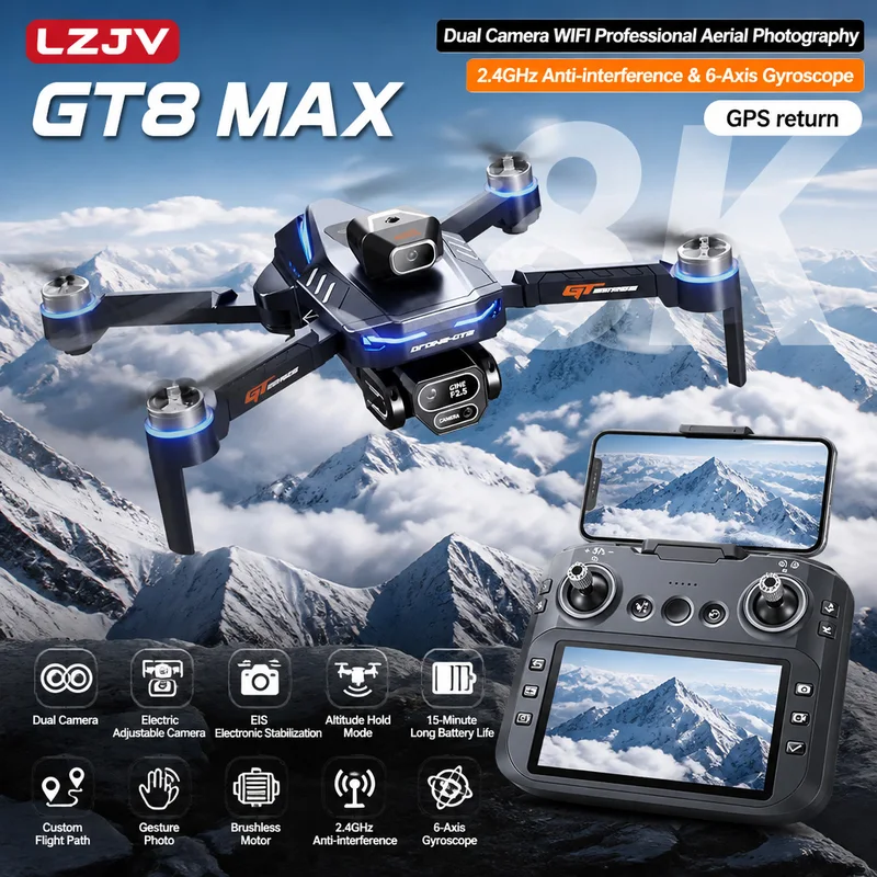 Drone Dobrável GT8 Max com Câm - Diy Drone Electronics avaliação e preço