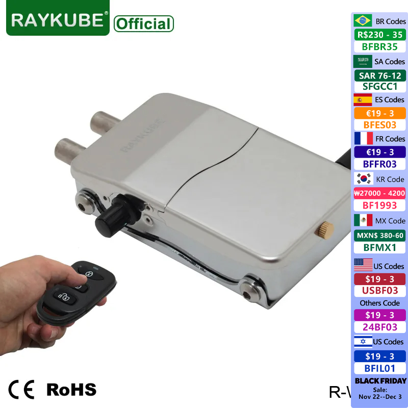Raykube fechadura eletrônica s - R/Diy Electronics avaliação e preço